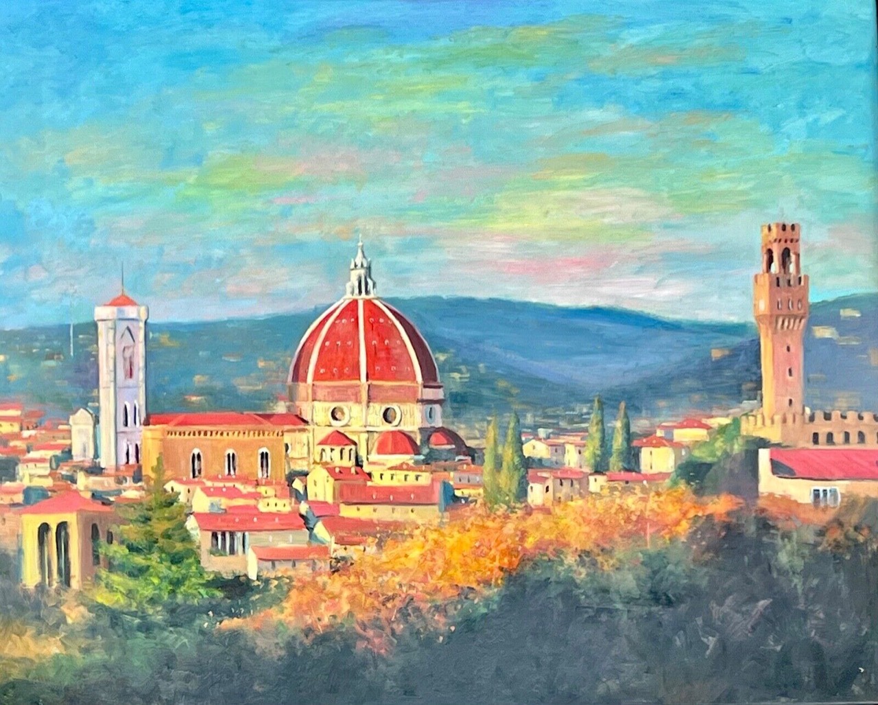 Florence, an original oil painting of the Duomo by Nino Pippa